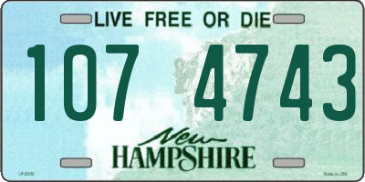 NH license plate 1074743