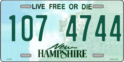 NH license plate 1074744