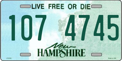 NH license plate 1074745