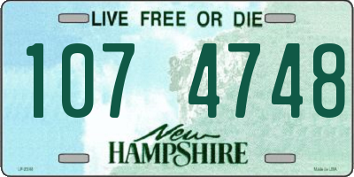 NH license plate 1074748
