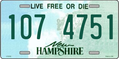 NH license plate 1074751