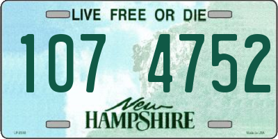 NH license plate 1074752