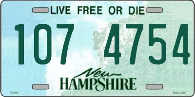 NH license plate 1074754