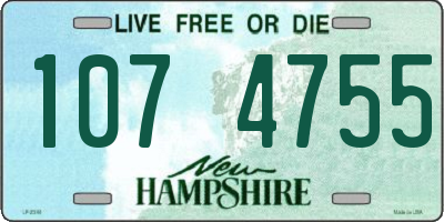NH license plate 1074755