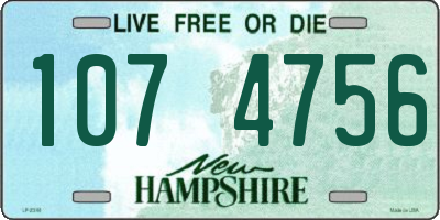 NH license plate 1074756