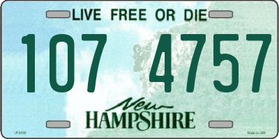 NH license plate 1074757
