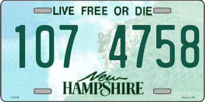 NH license plate 1074758
