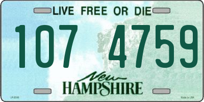 NH license plate 1074759