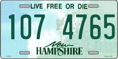 NH license plate 1074765