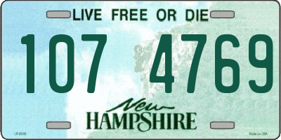 NH license plate 1074769