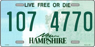 NH license plate 1074770