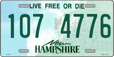 NH license plate 1074776