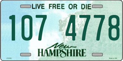 NH license plate 1074778