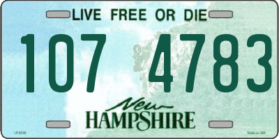 NH license plate 1074783