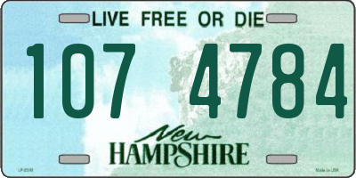 NH license plate 1074784