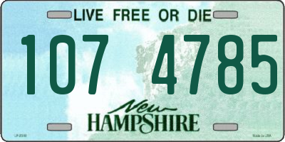 NH license plate 1074785