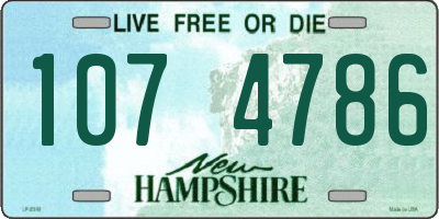 NH license plate 1074786