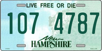 NH license plate 1074787