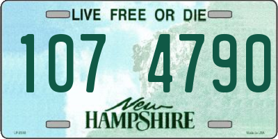 NH license plate 1074790