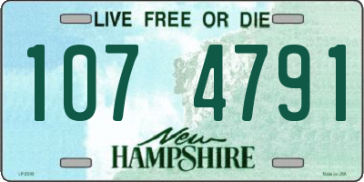 NH license plate 1074791
