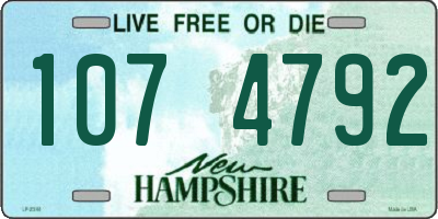 NH license plate 1074792