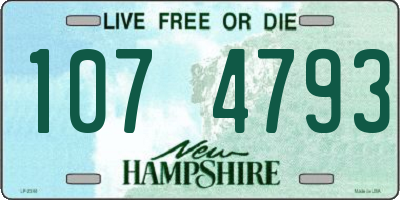 NH license plate 1074793