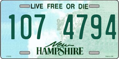 NH license plate 1074794