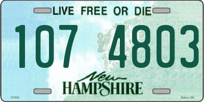NH license plate 1074803