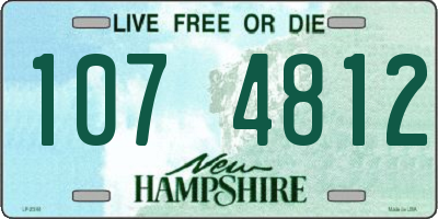 NH license plate 1074812