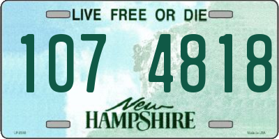 NH license plate 1074818