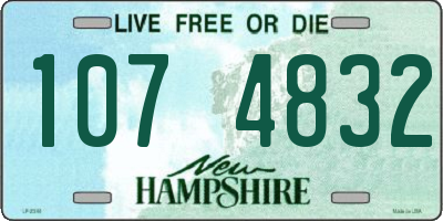 NH license plate 1074832