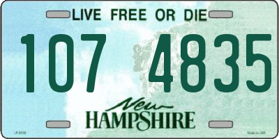 NH license plate 1074835