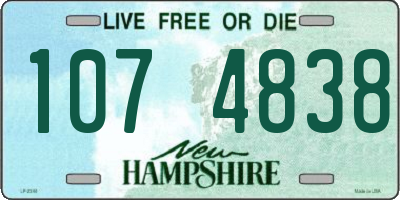 NH license plate 1074838