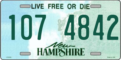NH license plate 1074842