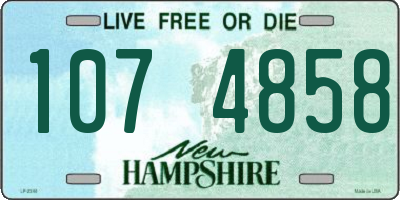 NH license plate 1074858