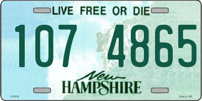 NH license plate 1074865