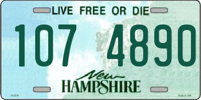 NH license plate 1074890