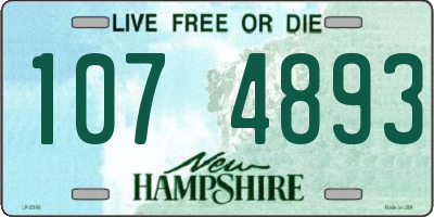 NH license plate 1074893
