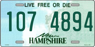 NH license plate 1074894