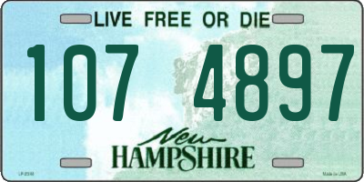 NH license plate 1074897