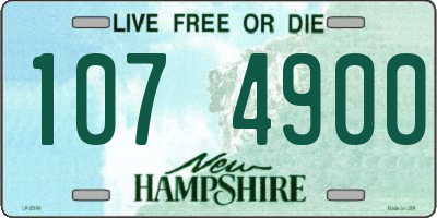 NH license plate 1074900