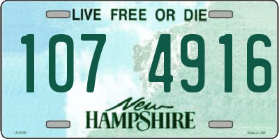 NH license plate 1074916