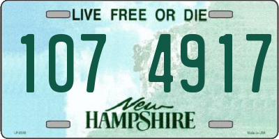 NH license plate 1074917