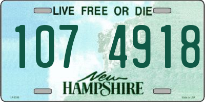 NH license plate 1074918