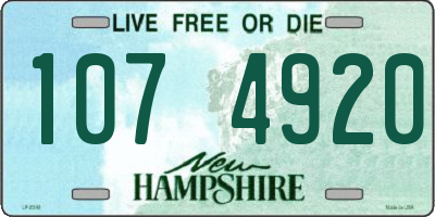 NH license plate 1074920