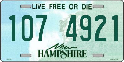 NH license plate 1074921