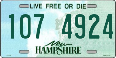 NH license plate 1074924