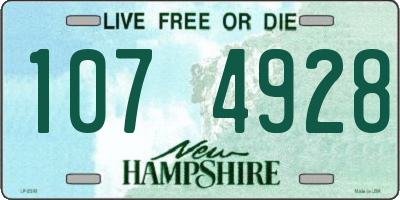 NH license plate 1074928
