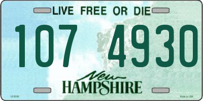 NH license plate 1074930