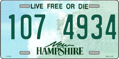 NH license plate 1074934